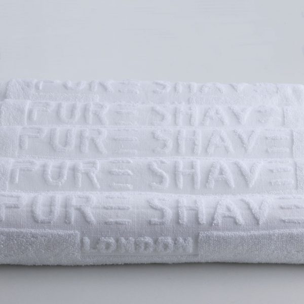 Group shot of Pure shave shaving towels